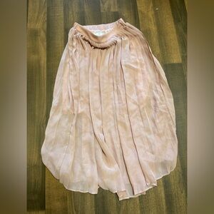 Elegant Pink Pleated Skirt